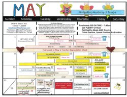 MAY CALENDAR IS UP ON OUR WEBSITE! 